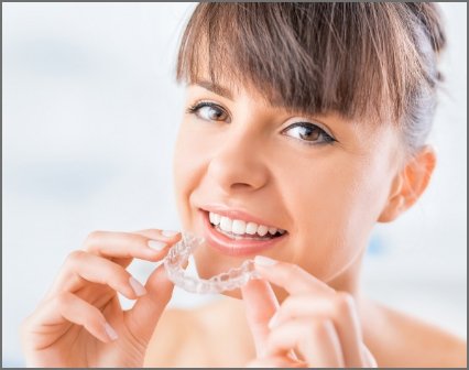Girl with Aligners